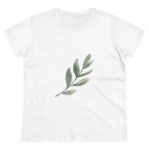 One Leaf Forever Women’s Graphic Tee – Semi-Fitted Cotton T-Shirt