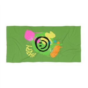 Vibrant Happy Beach Towel - Perfect for Summer Fun and Relaxation