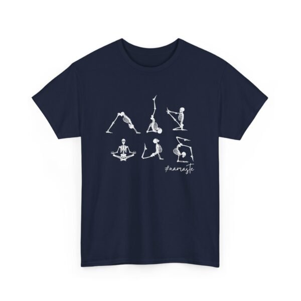 Skeleton Yoga Unisex Heavy Cotton Tee - Perfect for Yoga Lovers & Fitness Enthusiasts - Image 4