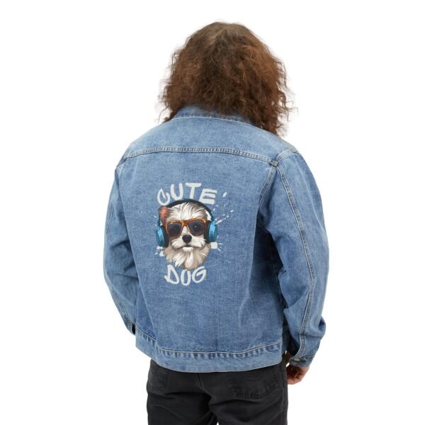Men's Cute Dog Denim Jacket - Stylish Layer for Dog Lovers - Image 4