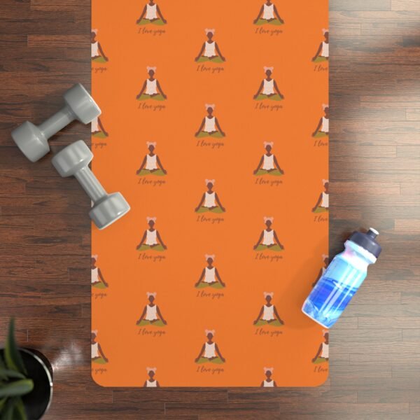 I Love Yoga Mat - Non-Slip Rubber with Inspirational Design - Image 4