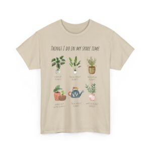 Gardening Lover's Unisex Heavy Cotton Tee - 'Things I Do in My Spare Time' Plant Enthusiast Shirt