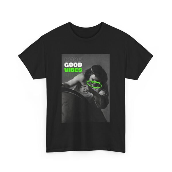 Good Vibes Unisex Heavy Cotton Tee - Casual Streetwear Shirt
