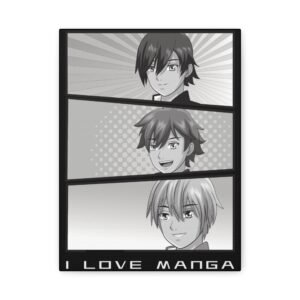 I Love Manga Canvas Wall Art - Perfect for Anime Lovers