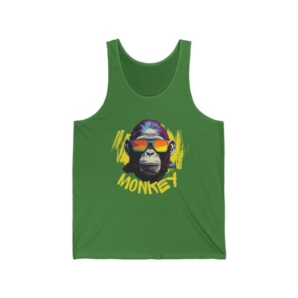 Cool Monkey Sunglasses Unisex Jersey Tank - Fun & Casual Summer Wear - Image 5