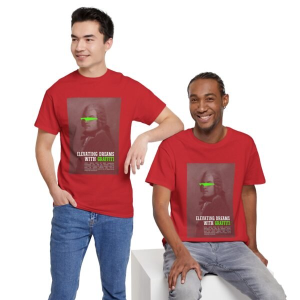 Elevating Dreams Unisex Heavy Cotton Tee - Graffiti Inspired Graphic Tee - Image 5
