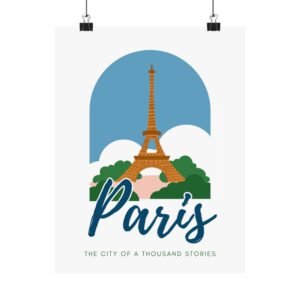 Paris Vertical Poster - The City of a Thousand Stories - Wall Art Decor