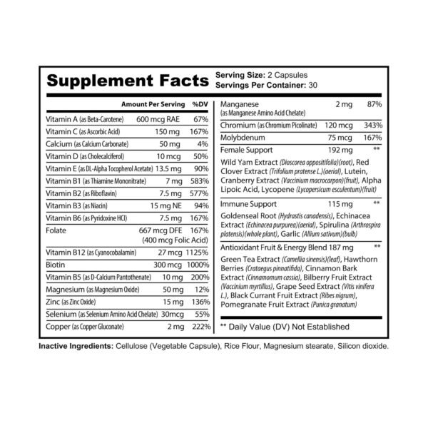 Beepolar Multivitamin for Women Supplement (60 Capsules) - Image 5
