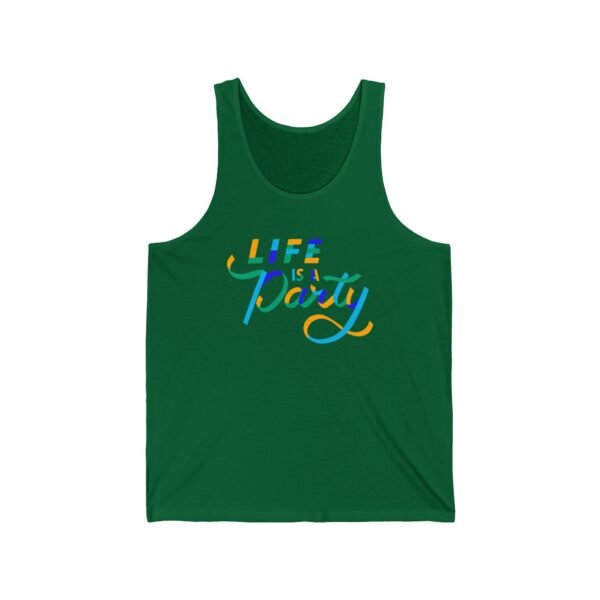 Life is a Party Unisex Jersey Tank Top - Celebrate Life's Moments in Style - Image 3