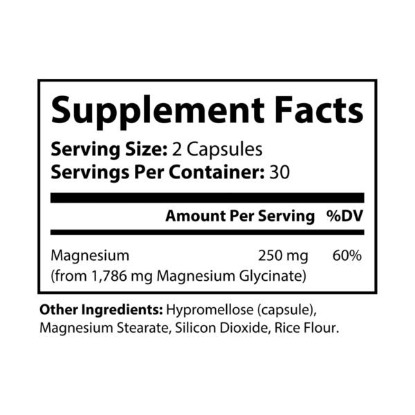 Beepolar Magnesium Glycinate Supplement (60 Capsules) - Image 5