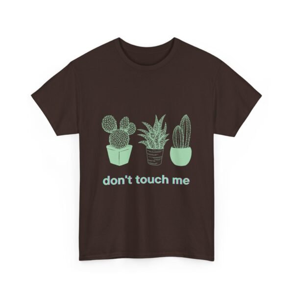 Cactus Themed Unisex Heavy Cotton Tee - "Don't Touch Me" Shirt for Plant Lovers - Image 4