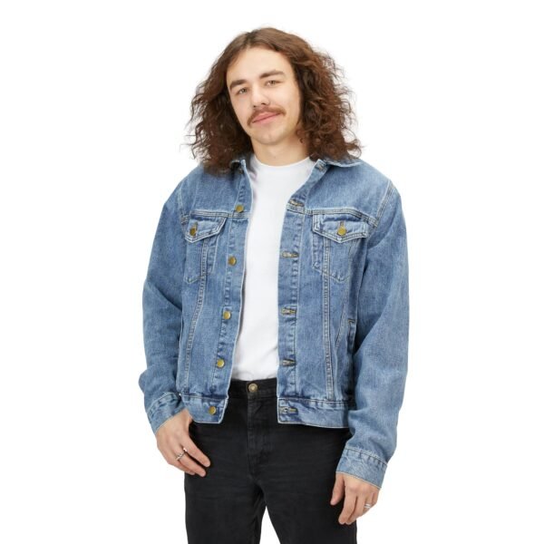 Men's Cute Dog Denim Jacket - Stylish Layer for Dog Lovers - Image 3