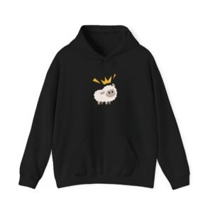 Crowny Sheep Unisex Hoodie - Cozy and Fun Sweatshirt for Animal Lovers