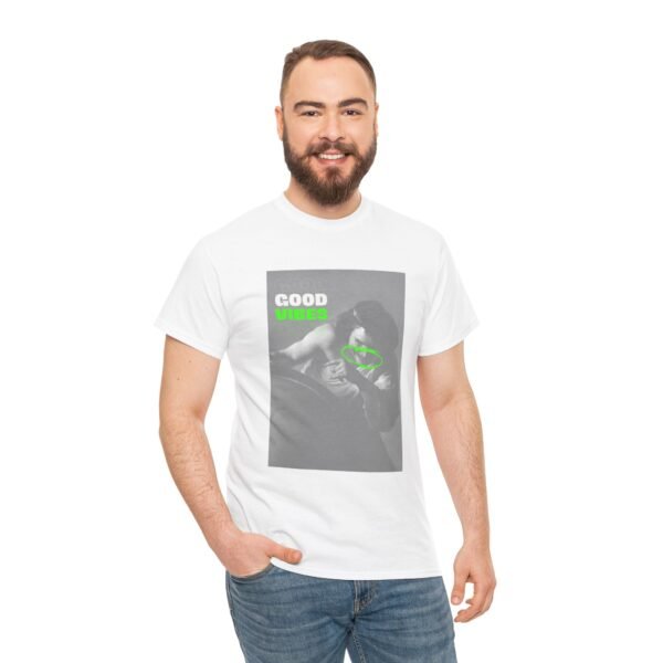 Good Vibes Unisex Heavy Cotton Tee - Casual Streetwear T-Shirt - Image 3