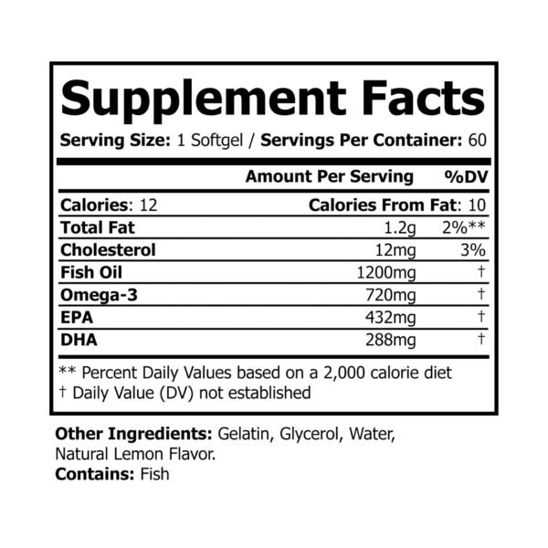 Beepolar Omega 3 Fish Oil Supplement (60 Softgels) - Image 4