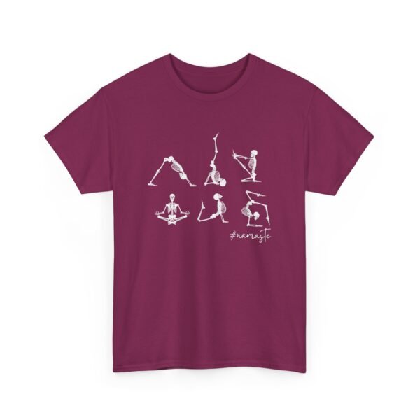 Skeleton Yoga Unisex Heavy Cotton Tee - Perfect for Yoga Lovers & Fitness Enthusiasts - Image 7