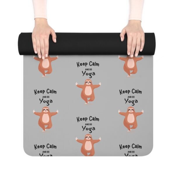 Keep Calm Yoga Mat - Non-Slip Rubber Yoga Workout Mat for Yoga Enthusiasts - Image 3