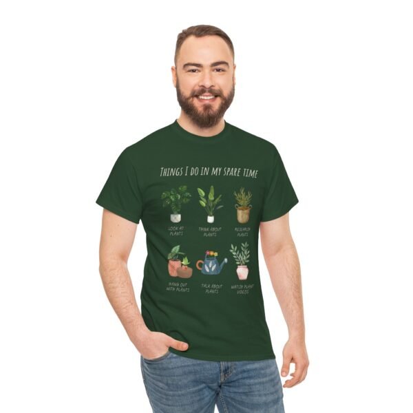Plant Lover's Heavy Cotton Tee - "Things I Do in My Spare Time" - Image 9