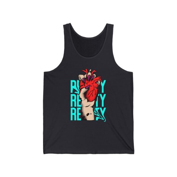 Heartfelt Unisex Jersey Tank - Bold Graphic Design for Everyday Wear - Image 5