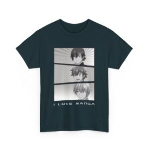 I Love Manga Unisex Heavy Cotton Tee - Comfortable Manga Lover Tee