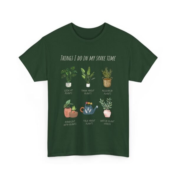 Plant Lover's Heavy Cotton Tee - "Things I Do in My Spare Time" - Image 7