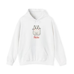 Cute Cat Meow Unisex Hoodie - Cozy & Fun Sweatshirt for Cat Lovers
