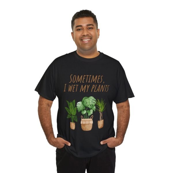 Funny Plant Lover Unisex Heavy Cotton Tee - "Sometimes, I Wet My Plants" - Image 6