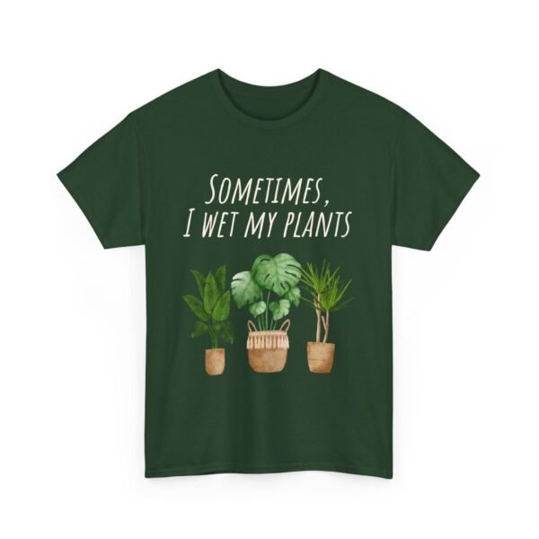 Funny Plant Lover Unisex Heavy Cotton Tee - "Sometimes, I Wet My Plants" - Image 4