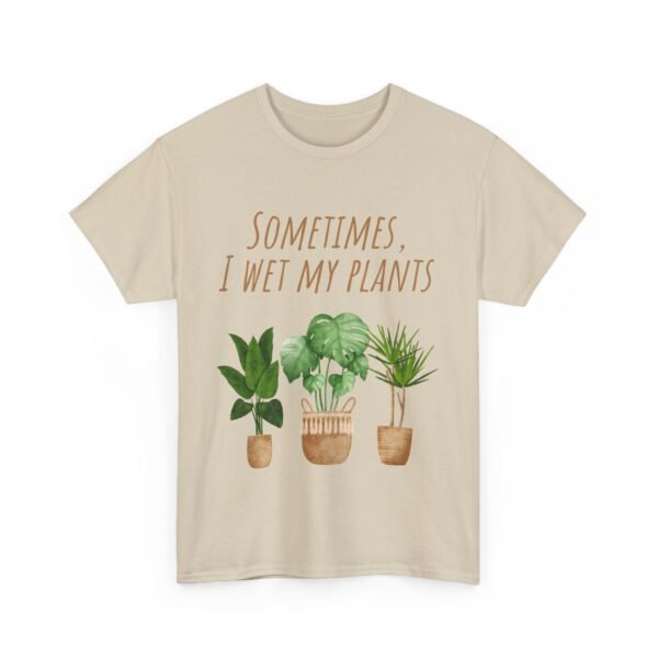 Funny Plant Lover Unisex Heavy Cotton Tee - "Sometimes, I Wet My Plants" - Image 7