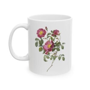 Vintage Floral Ceramic Mug - 11oz & 15oz Coffee Cup