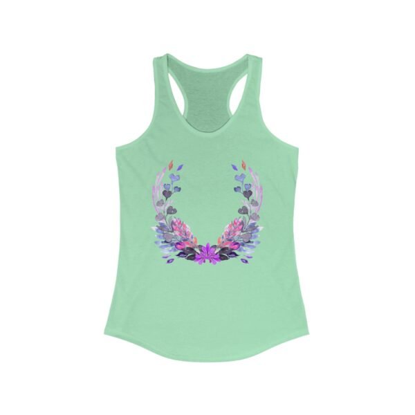 Floral Women's Racerback Tank - Perfect for Summer & Casual Days - Image 3