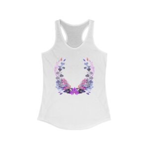 Floral Women's Racerback Tank - Perfect for Summer & Casual Days