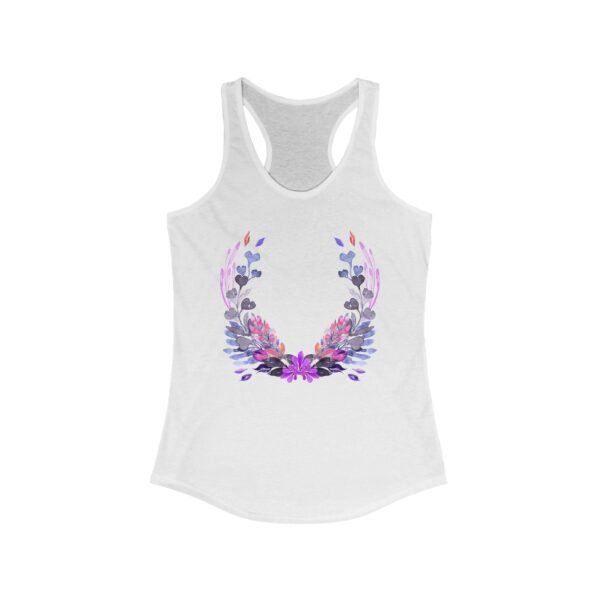 Floral Women's Racerback Tank - Perfect for Summer & Casual Days