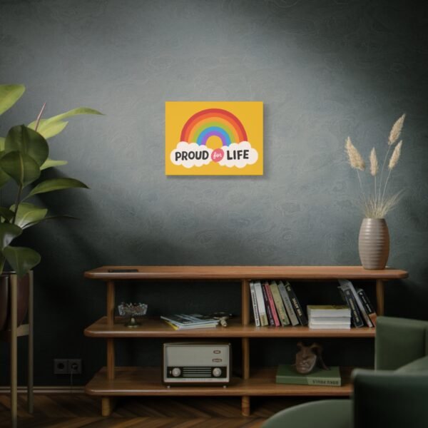 Proud for Life Rainbow Canvas Wall Art - 12"x16" Gallery-Style Print - Image 6