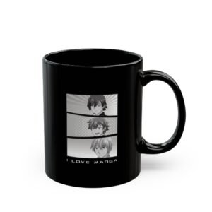 I Love Manga Black Mug - Perfect Gift for Anime Fans - 11oz & 15oz
