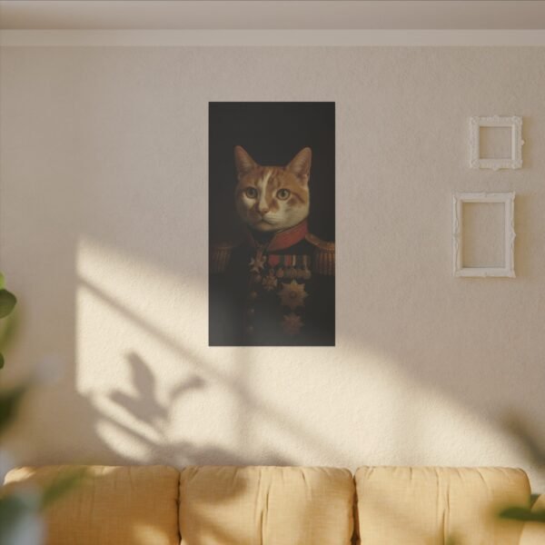 Regal Cat Giclée Print Canvas - Aristocratic Feline Wall Art - Image 3