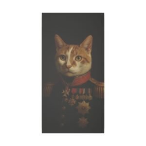 Regal Cat Giclée Print Canvas - Aristocratic Feline Wall Art